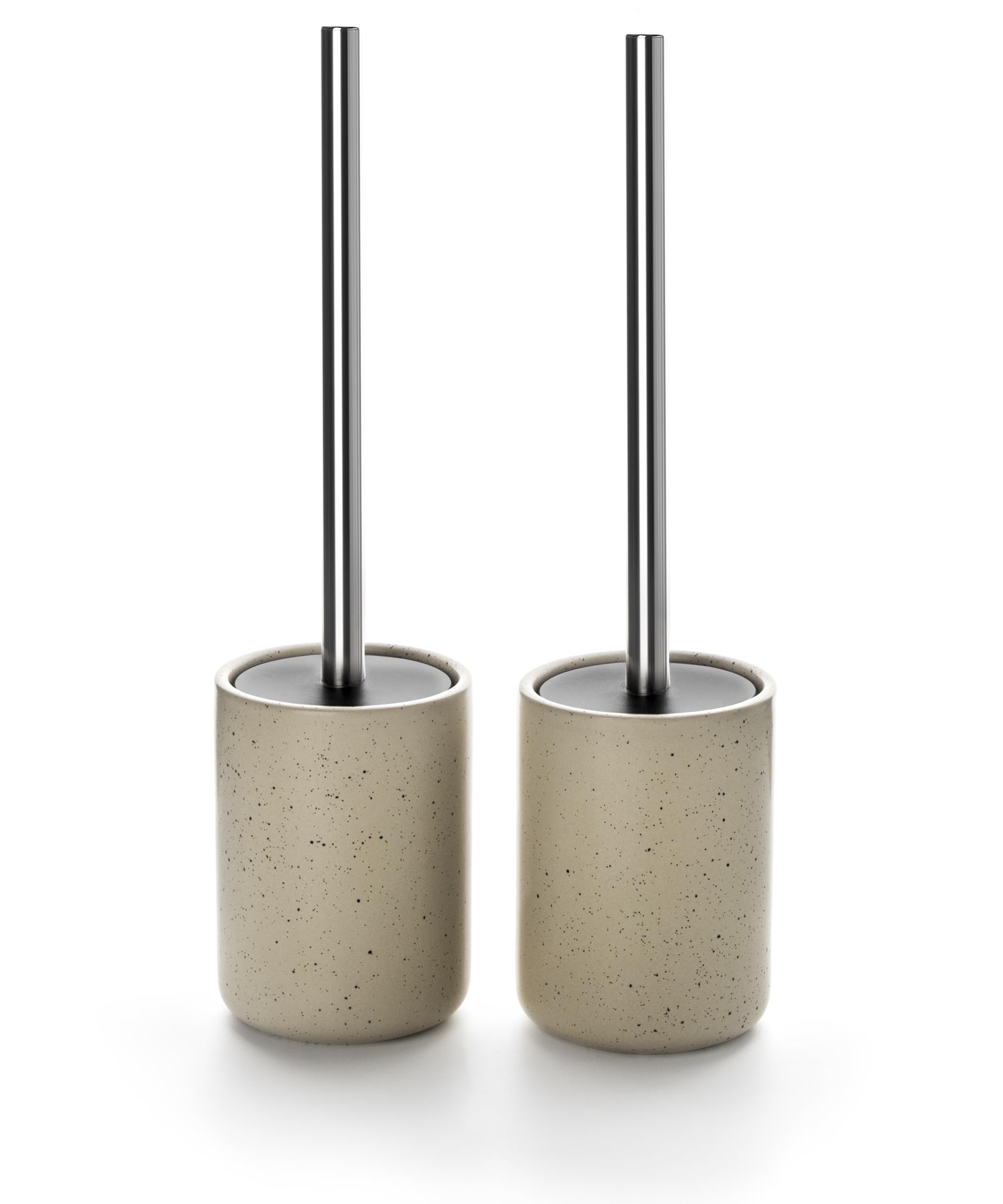 Viosuniu ceramic toilet brush holder shows durable glaze for a stylish bathroom.