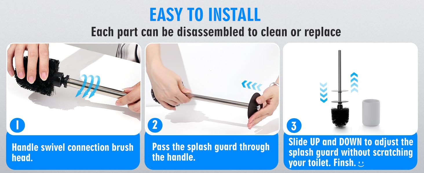 Viosuniu silicone water-stopper reduces splashes during scrubbing.