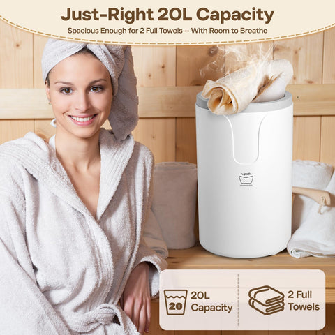 VIPBATH 20L interior bucket highlights spacious capacity for large towels