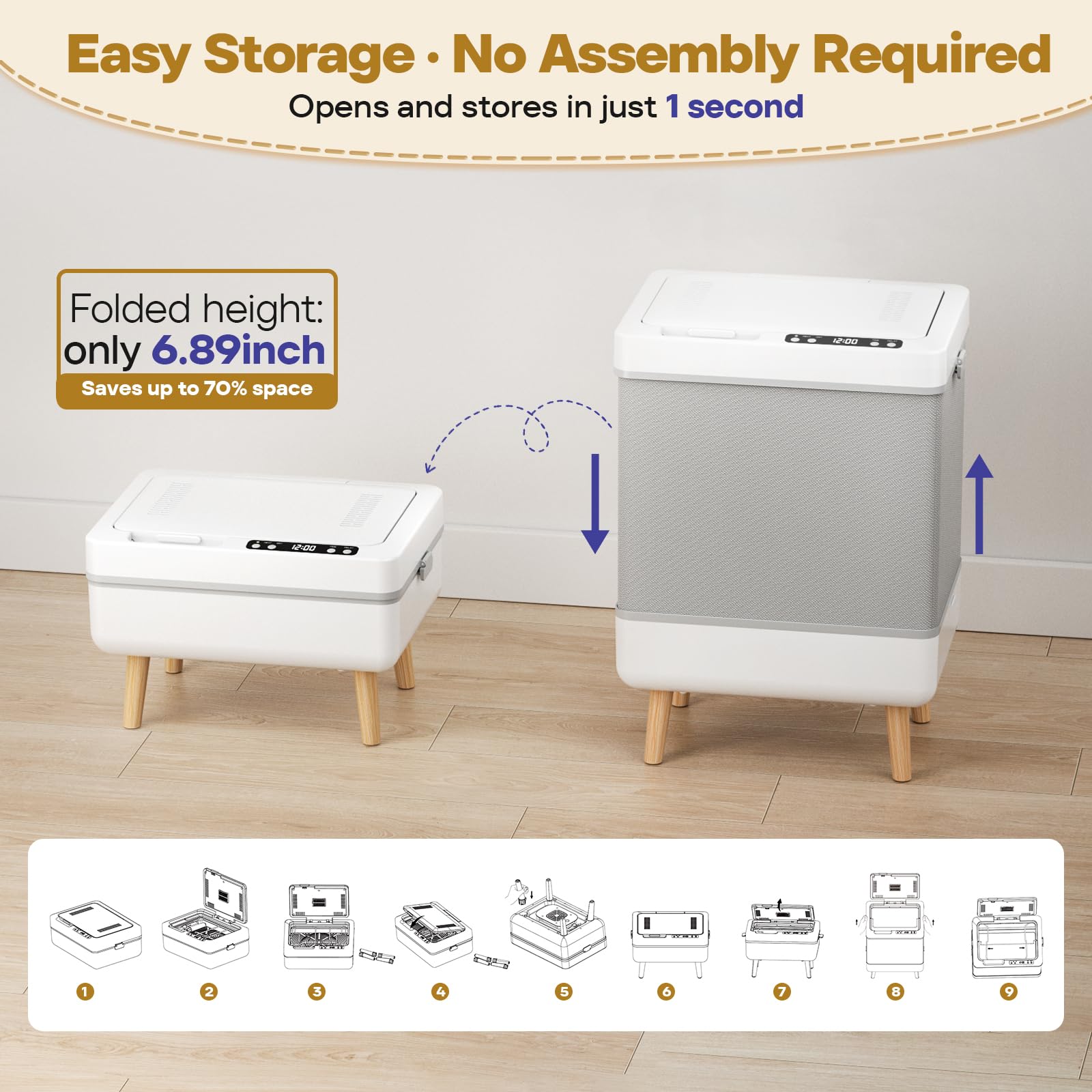 VIPBATH 35L towel warmer shows towels inside after heating