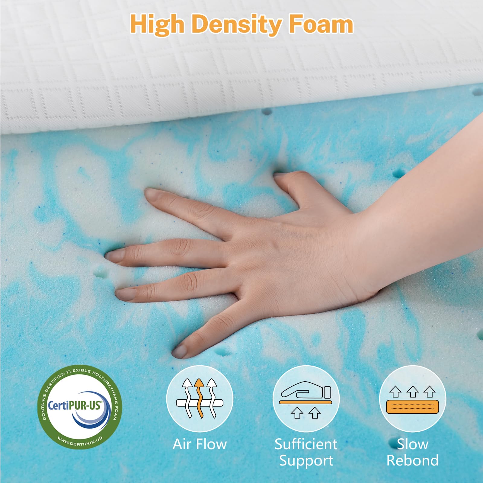 Vipbear elastic straps keep topper securely in place on bed.