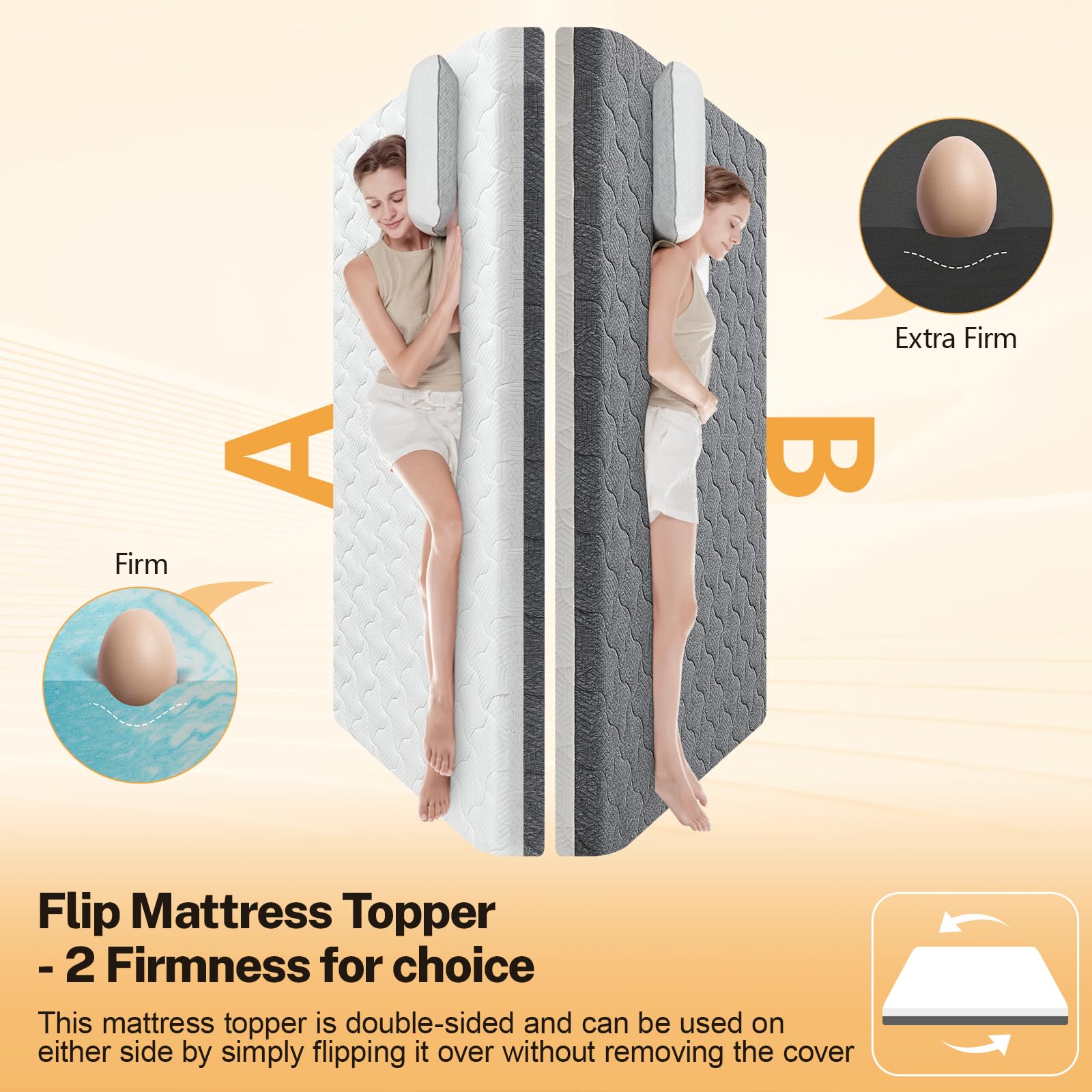 Vipbear firm ventilated foam side enhances airflow for cooler sleep.