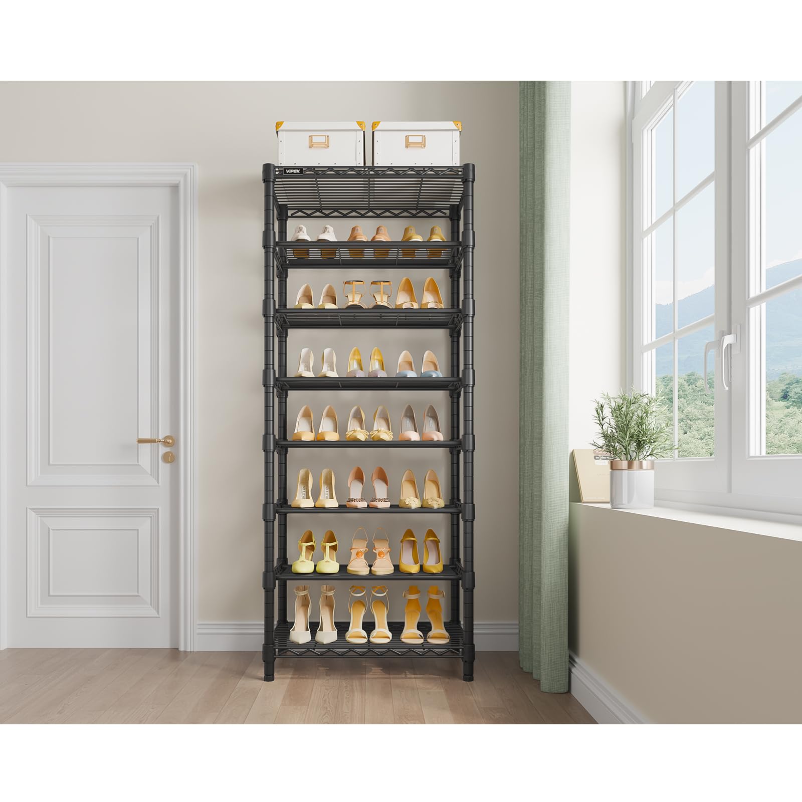 VIPEK S1 anti-tip feature helps keep the tall rack stable.