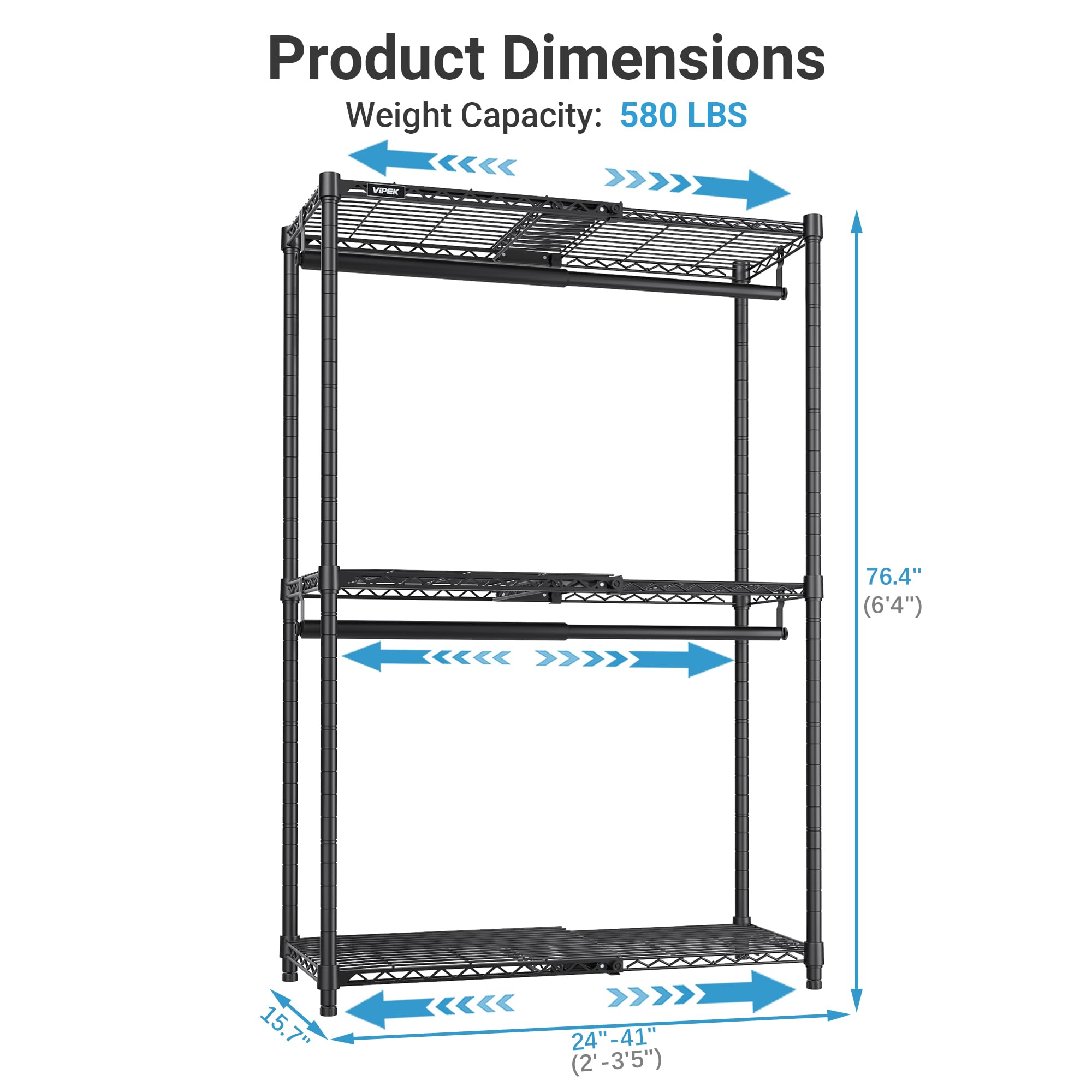 VIPEK X1 anti-tip devices help stabilize the unit during use.