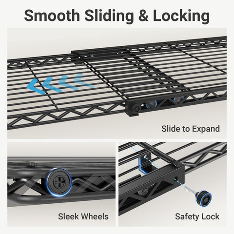 VIPEK X1 walk-in closet setup highlights sturdy carbon steel construction.