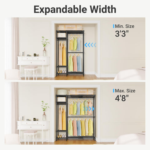 VIPEK X20 adjustable shelves and hanging rods for flexible organization