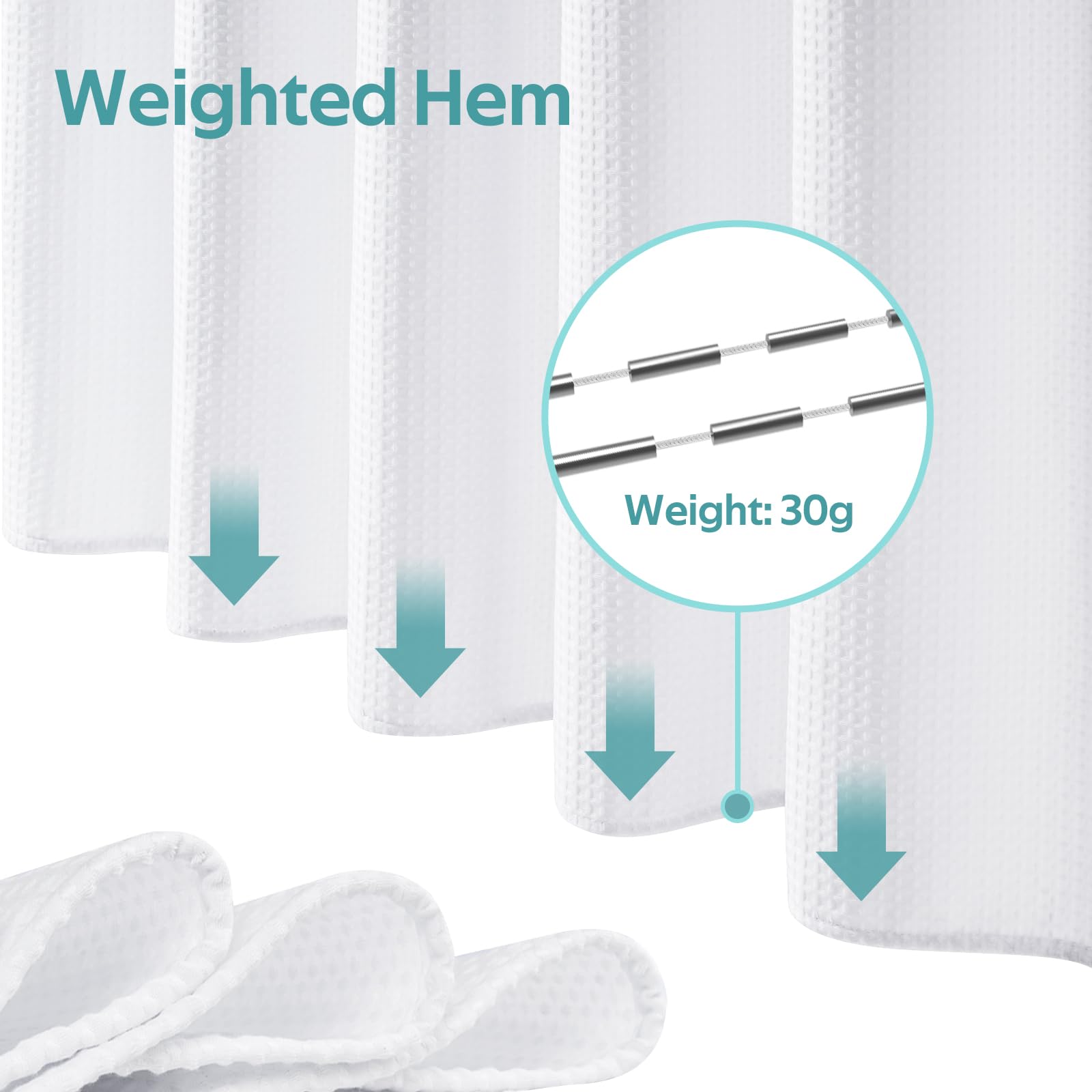 Vipfree white fabric curtain delivers a durable, luxe appearance