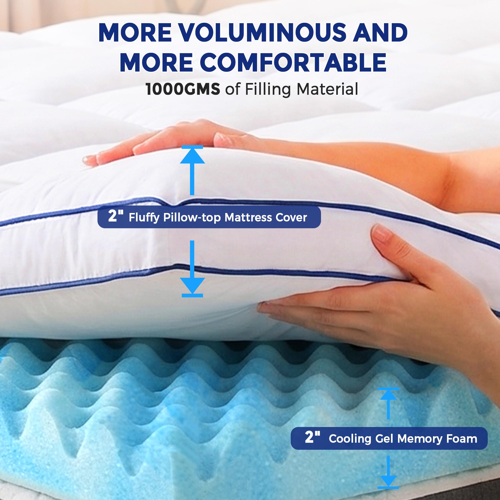 Vipfree removable cover on the topper is machine washable.