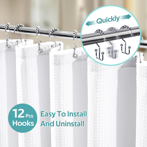 Vipfree waffle-pattern curtain adds luxury texture with water control.