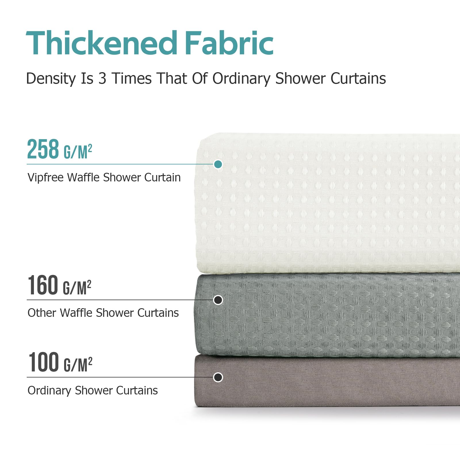 Vipfree waffle pattern fabric texture adds luxury to bathroom decor
