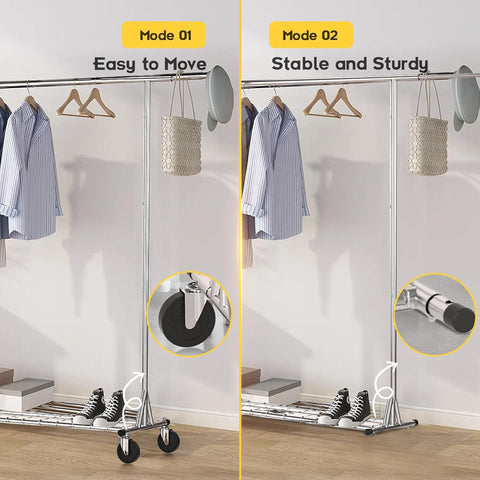 VIPLEEO 3-in-1 design provides garment and shoe storage
