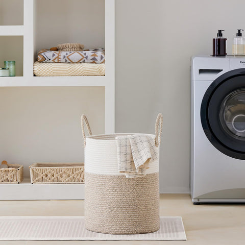 VIPOSCO durable cotton rope material provides sturdy, freestanding storage.