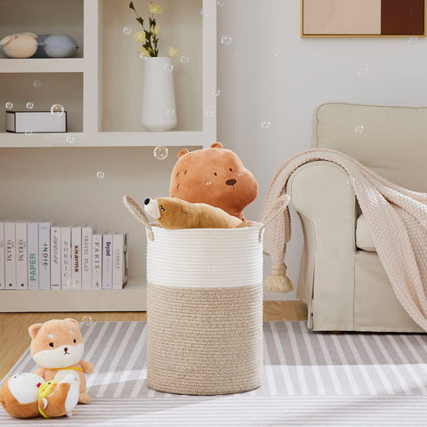 VIPOSCO tall hamper side view highlighting freestanding durability