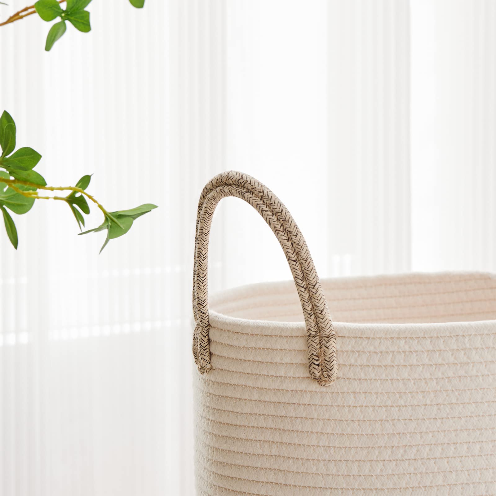 VIPOSCO woven rope basket stores toys for easy access