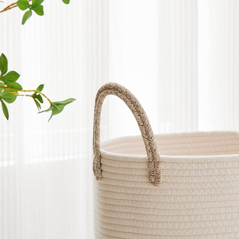 VIPOSCO woven rope basket stores toys for easy access
