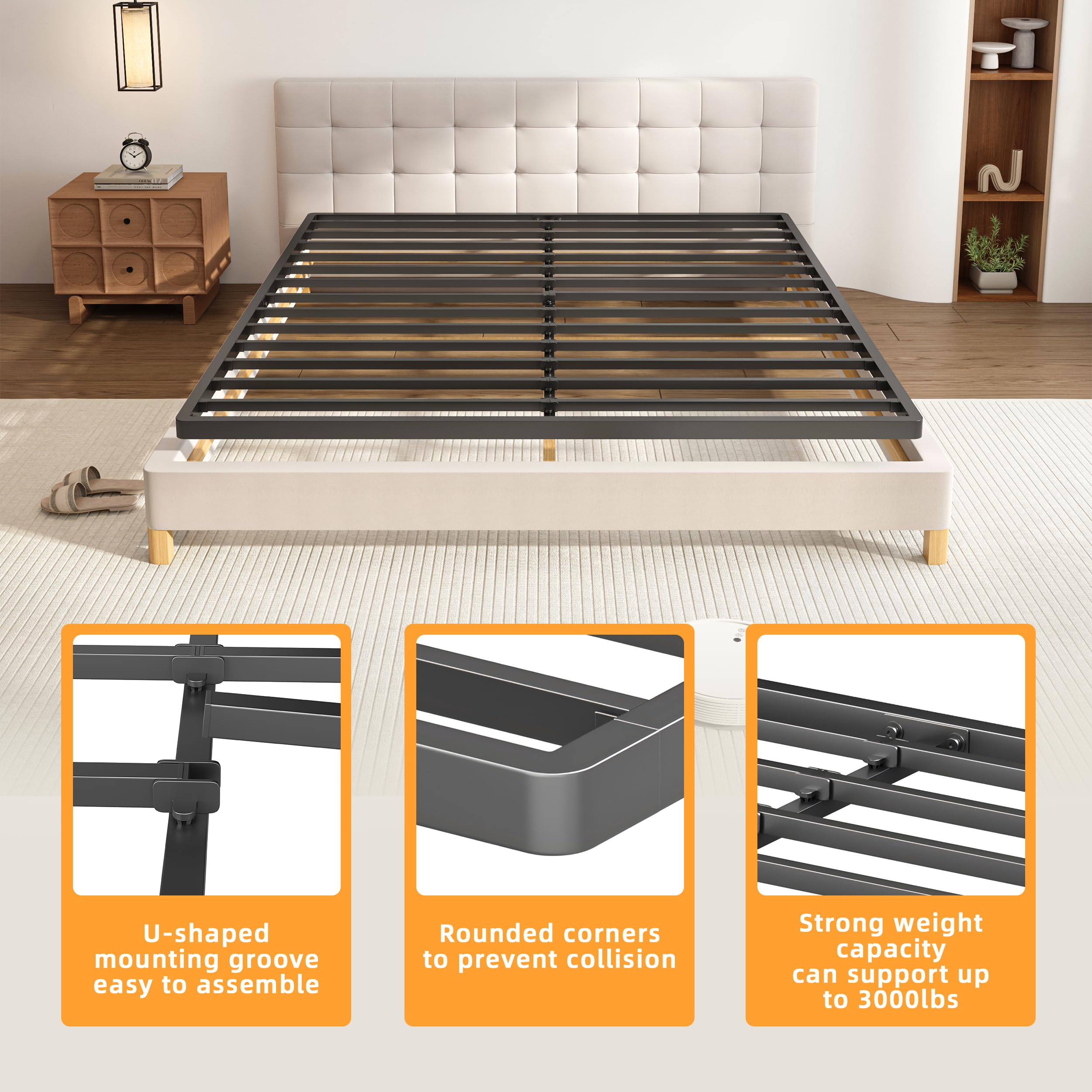 VIPSHOW box spring includes tools for quick, easy assembly
