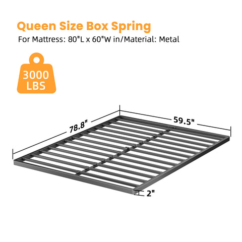 VIPSHOW box spring offers 3000 lb capacity and strong pillar support