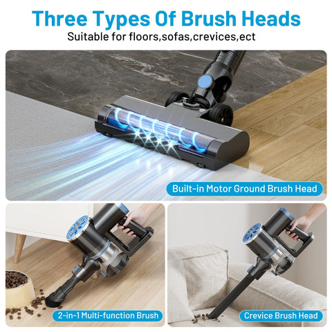 VIPSUN reach under furniture to remove hidden dust and debris