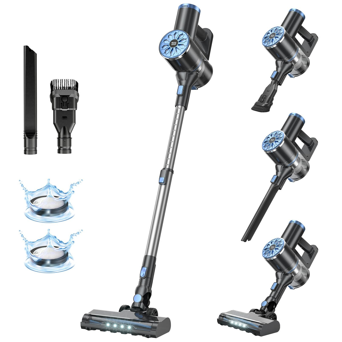 VIPSUN self-standing cordless vacuum ready for grab-and-go cleaning.