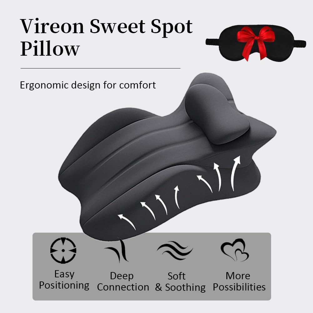 Vireon Sweet Spot ergonomic curves cradle neck and shoulders for relief.