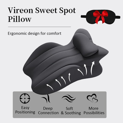 Vireon Sweet Spot ergonomic curves cradle neck and shoulders for relief.