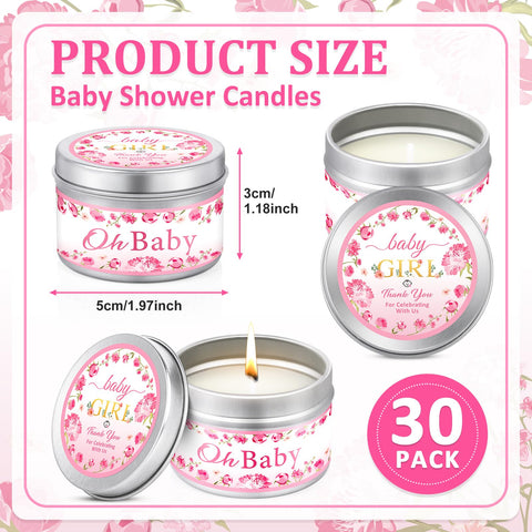 Viscoo pink candle with baby-themed patterns for thoughtful gifts