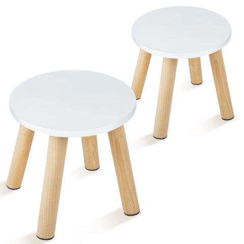 VISCOO wooden step stool for kids assembly ready with stable four leg support