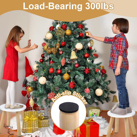 VISCOO wooden step stool for kitchen use helps kids reach the sink safely