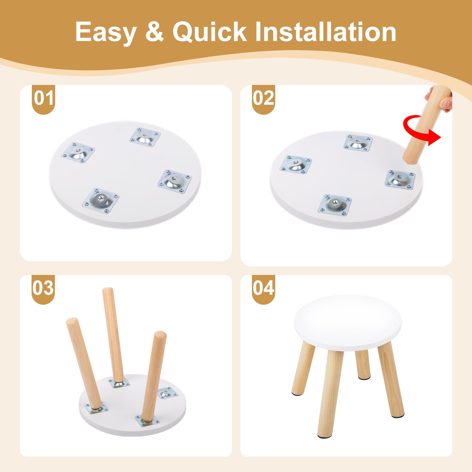 VISCOO wooden step stool pack of 2 versatile multi-use set for growing kids