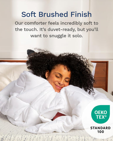ViscoSoft Twin XL Comforter on a bed demonstrates all-season comfort.