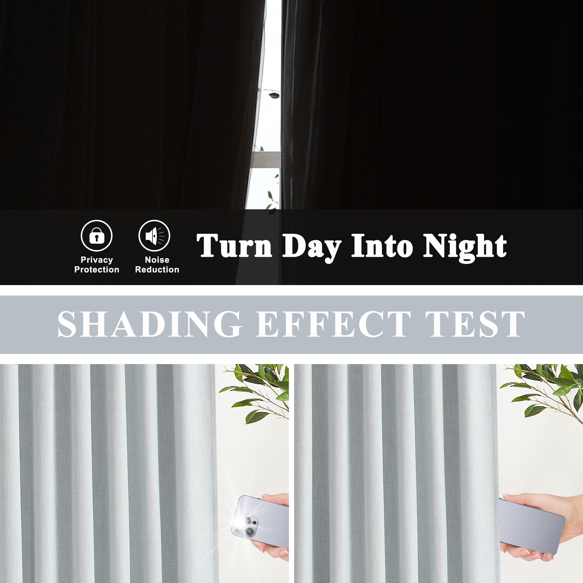 Vision Home blue gray pinch pleated curtains textured weave adds sophisticated room vibe