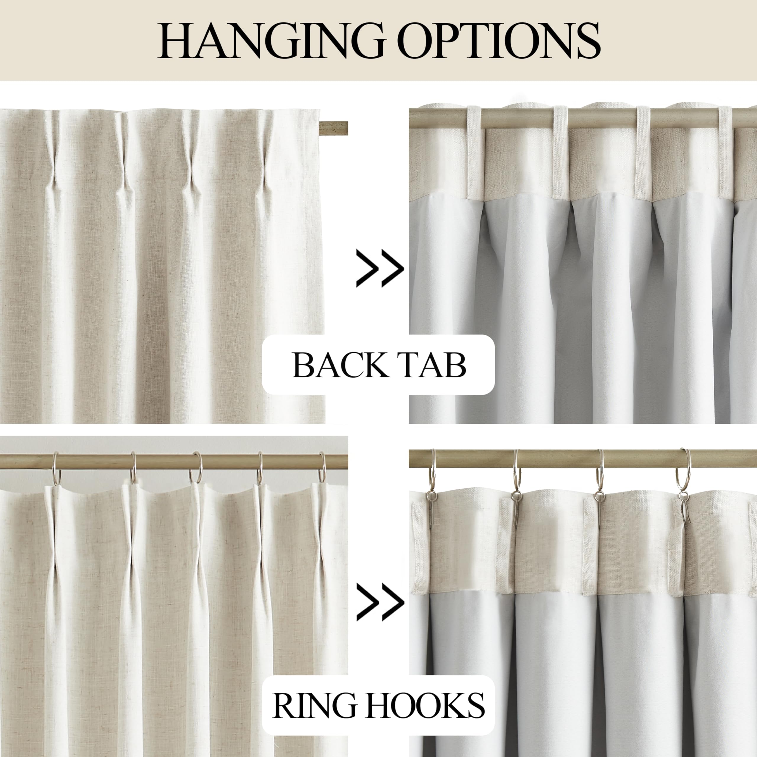 Vision Home 12 hooks and back tabs for versatile hanging options