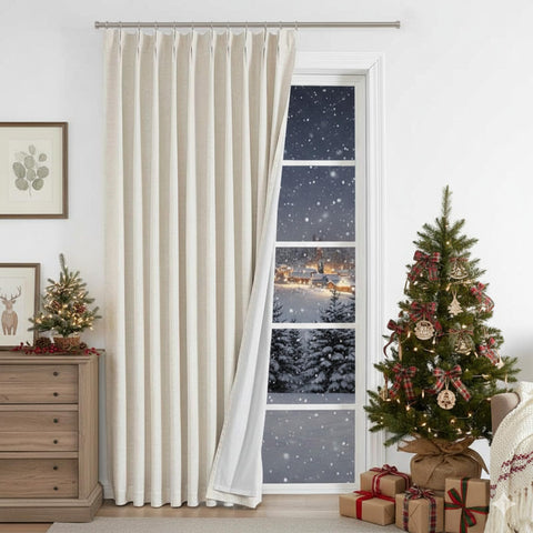 Vision Home pinch pleat drapes with weighted hems for smooth drape