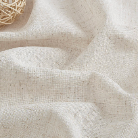 Vision Home light-diffusing semi-sheer curtains creating soft glow