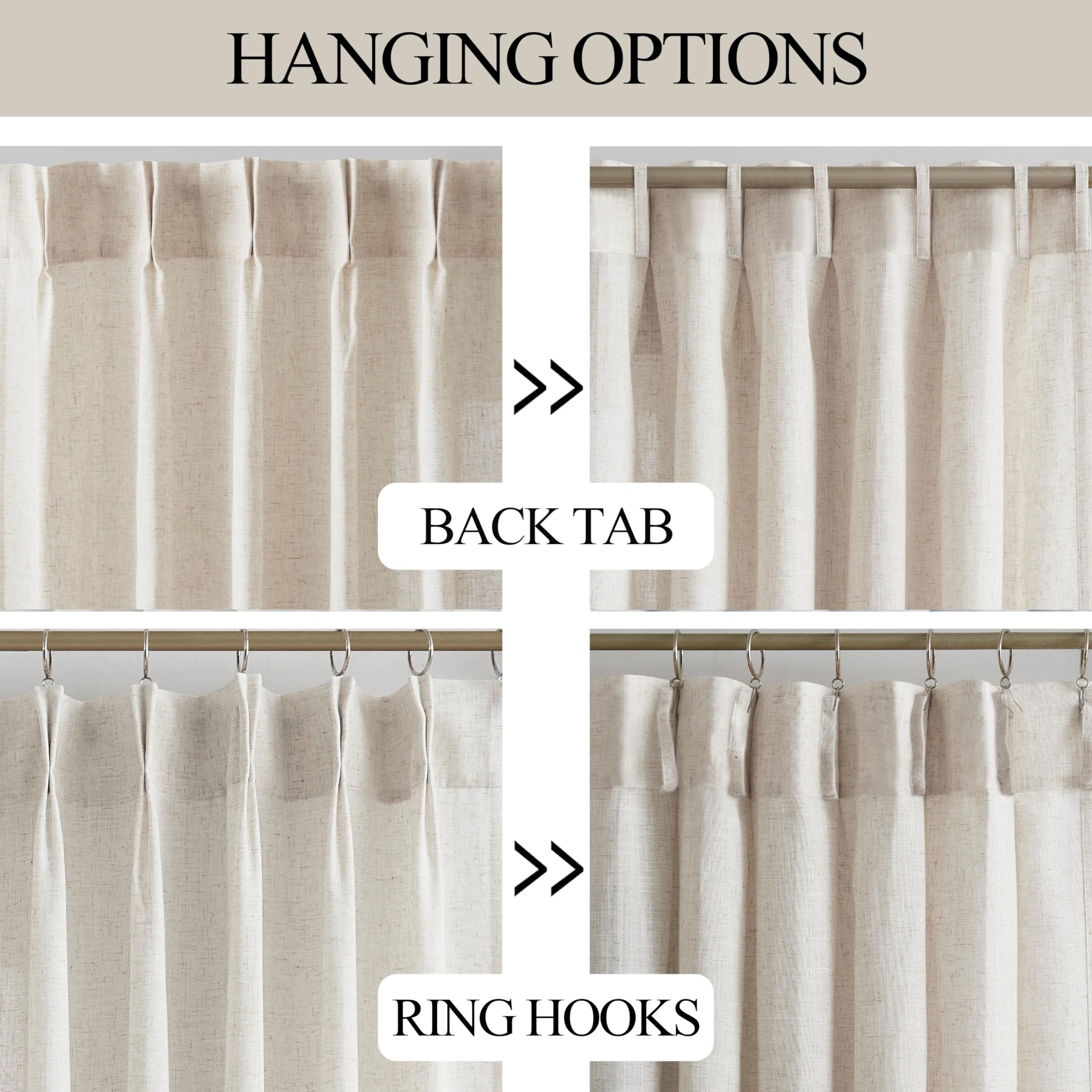 Vision Home light-filtering curtains soften daylight while preserving privacy.