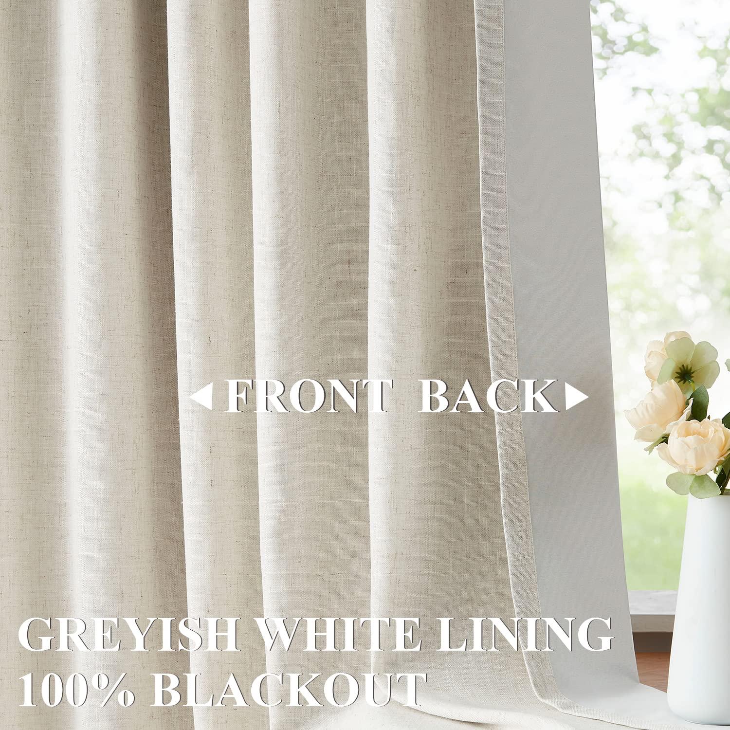 Vision Home linen blend texture curtains adding natural charm to living rooms