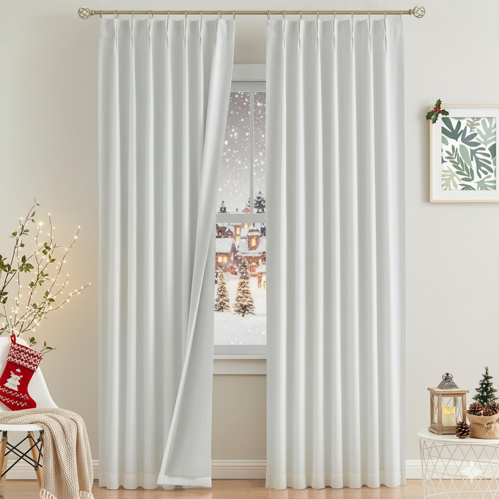 Vision Home room-darkening curtains suit living rooms and bedrooms for restful ambience.