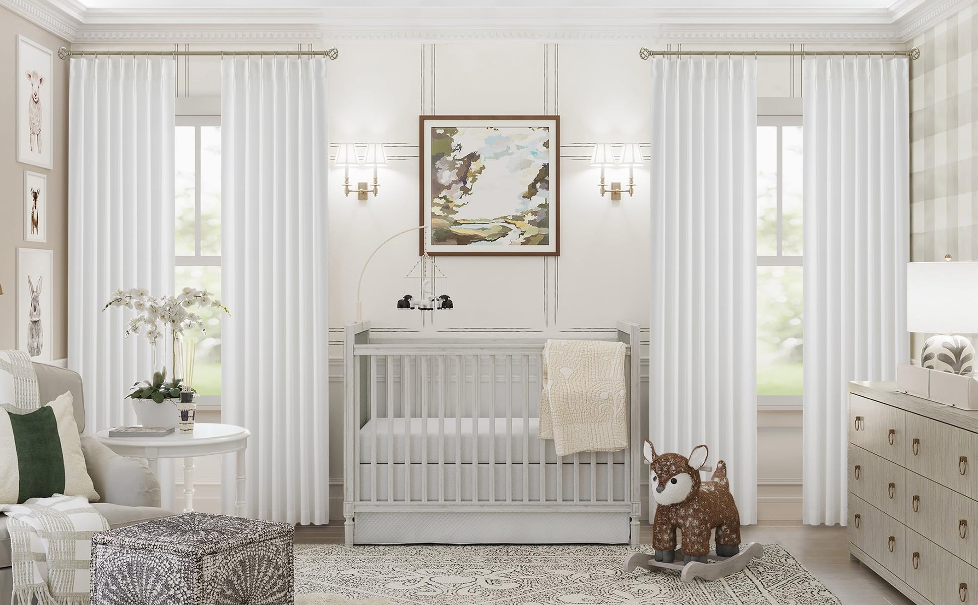Vision Home white panels offer privacy and reduced outside visibility.