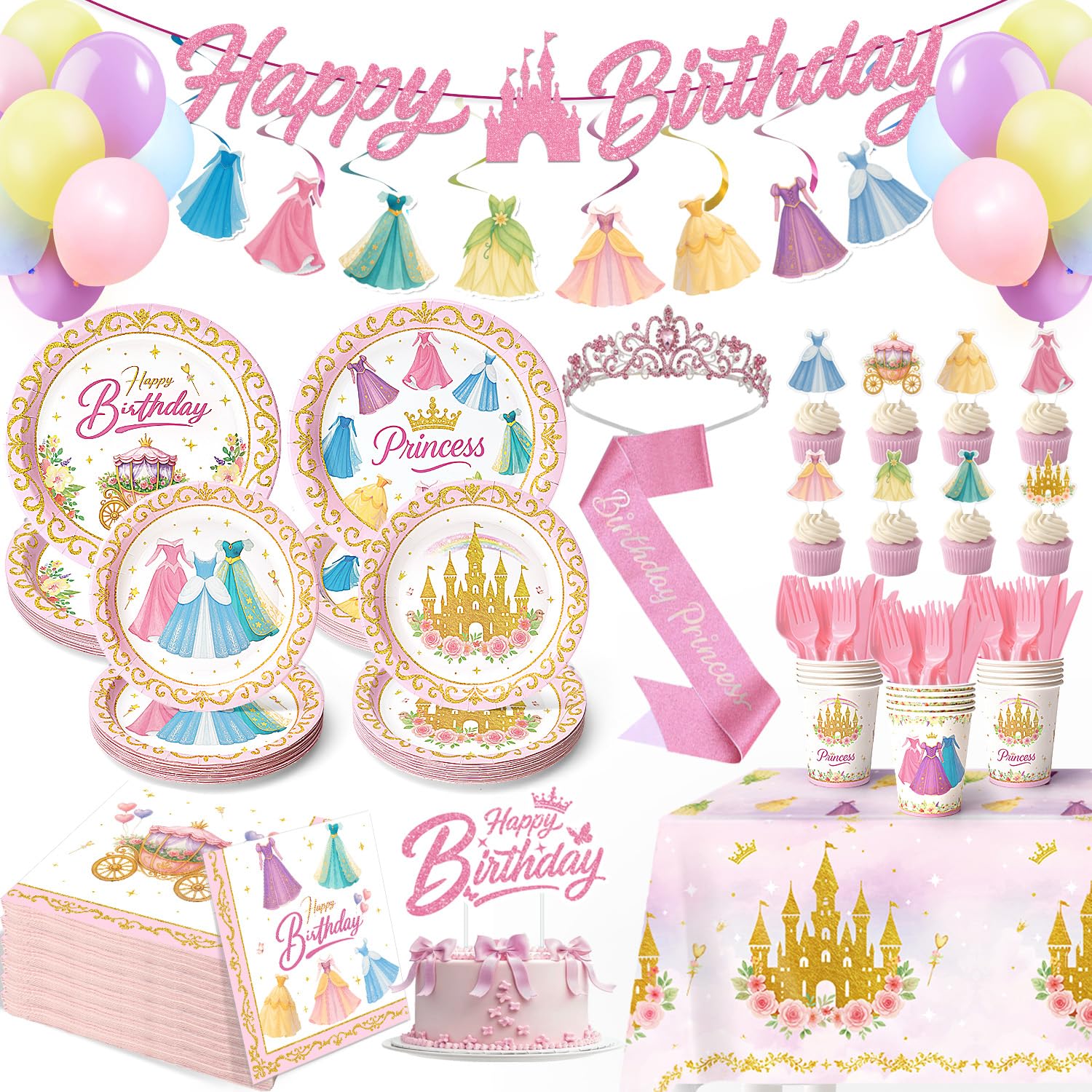 Vistico Princess banner for a magical birthday backdrop and photo-worthy moments
