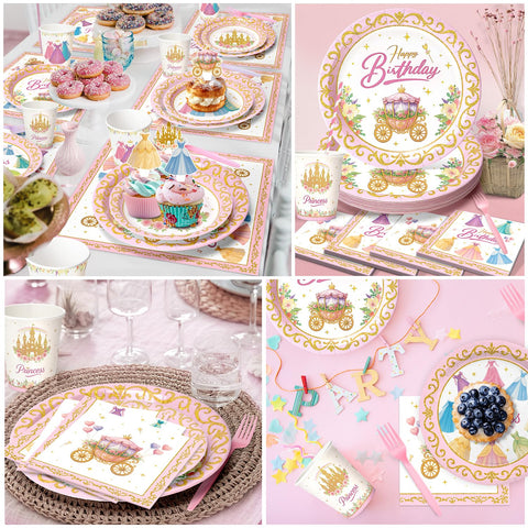 Vistico Princess cupcake toppers crown treats and boost party flair