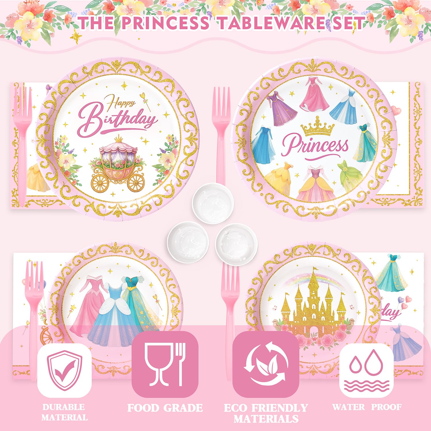 Vistico Princess tablecloth to protect surfaces and unify the theme