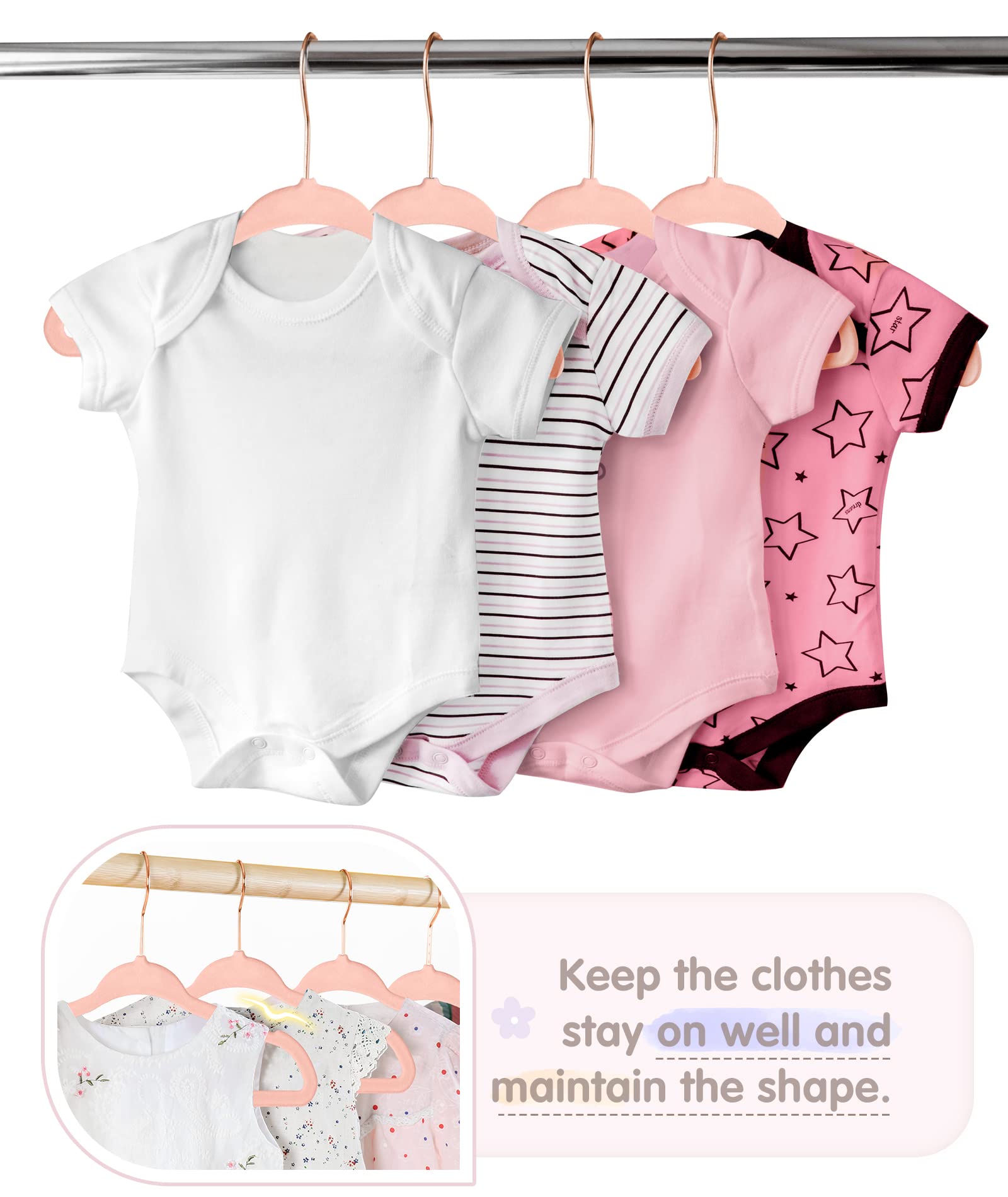 VIS'V set includes 6 age dividers to sort baby clothes 0–24 months.