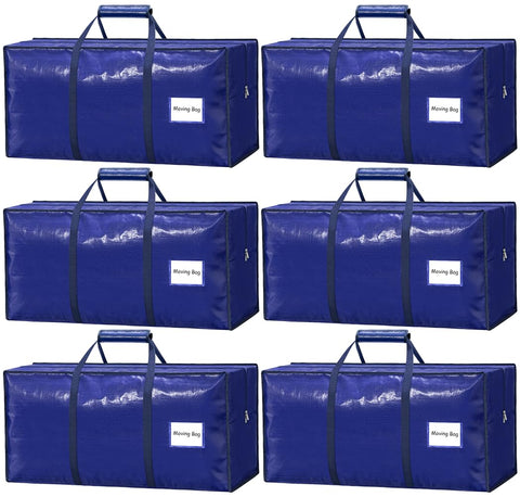 VISVEIL 6-pack large moving bags closed for secure storage and transport