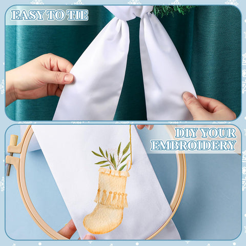 VitalCozy eight-piece white sash pack suitable for multiple wreaths