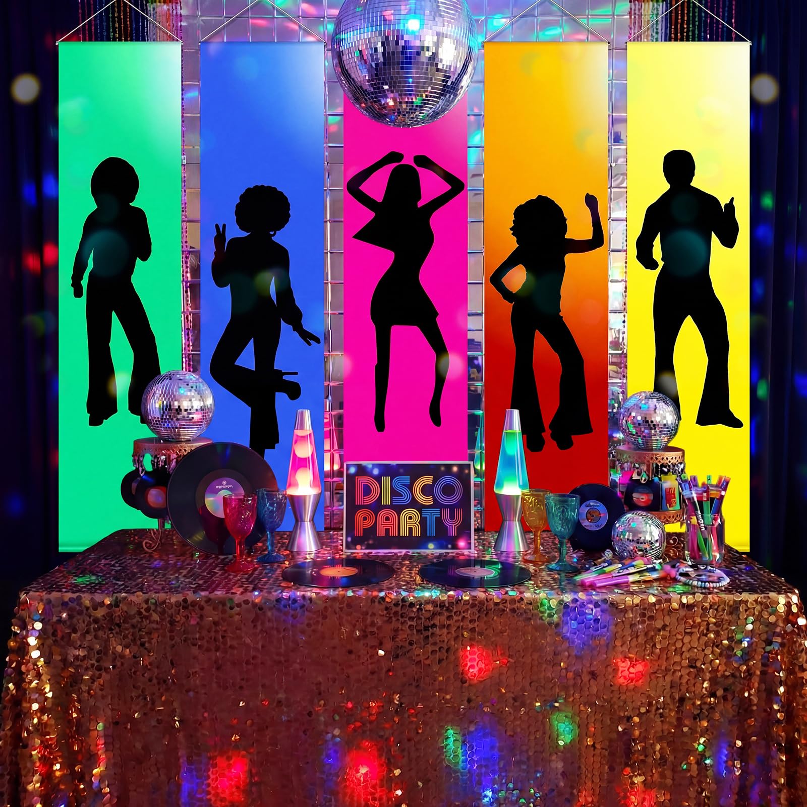 VitalCozy 70s banner with poles and rope for easy setup