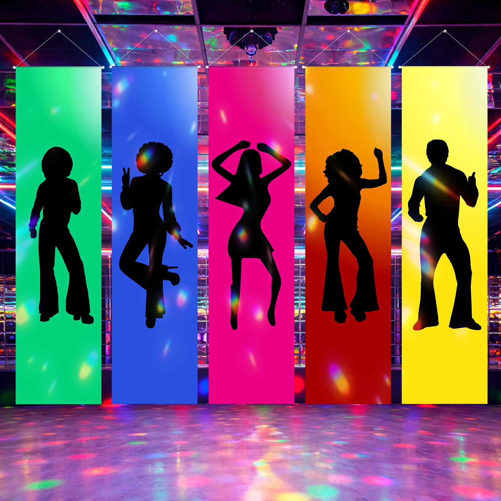 VitalCozy 70s disco banner wall display boosts party mood