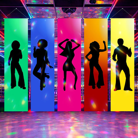 VitalCozy 70s disco banner wall display boosts party mood