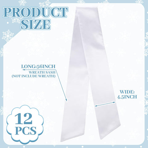 VitalCozy blank white sash enables DIY decor and personalized wreath accents.