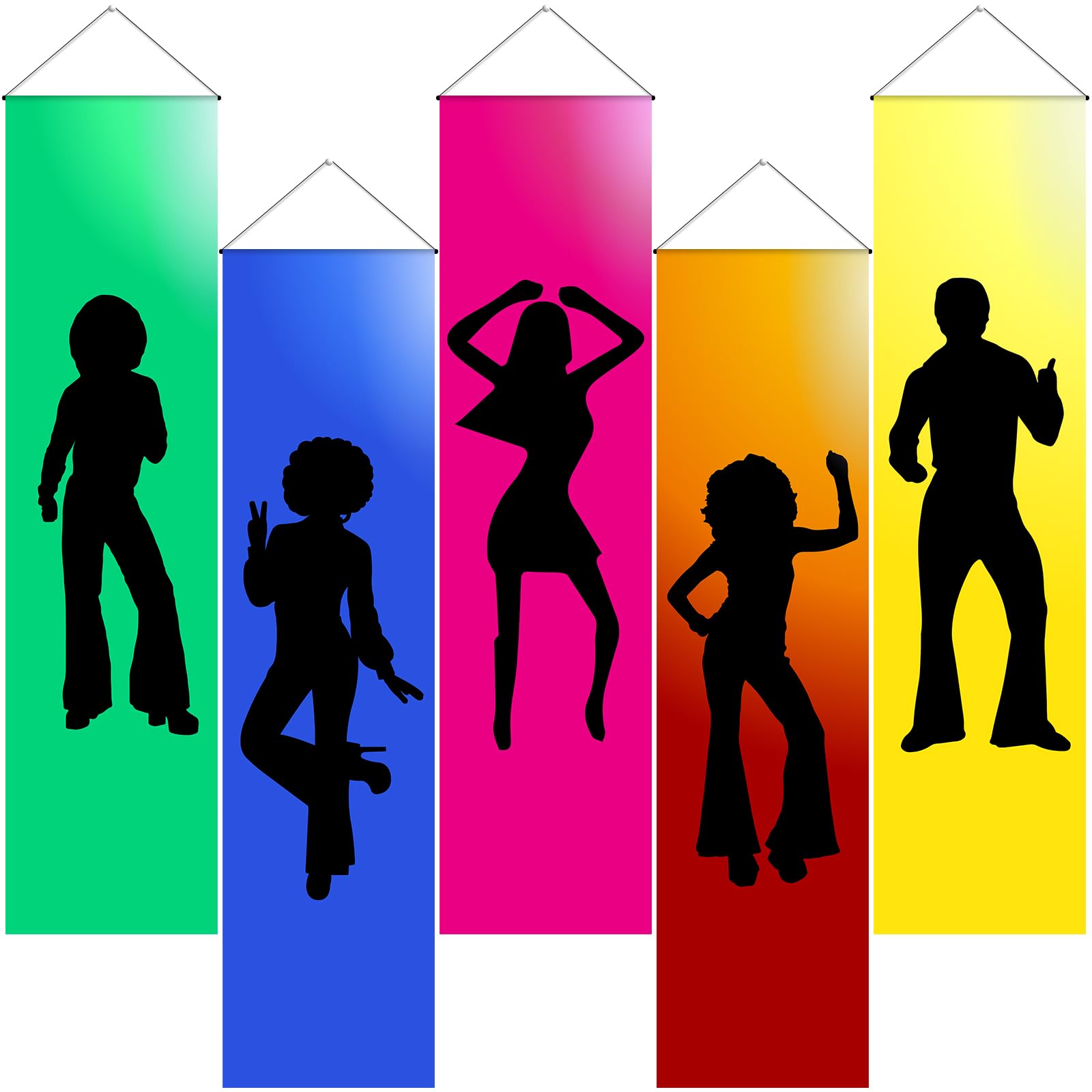 VitalCozy neon 70s music note banner enhances festive ambiance