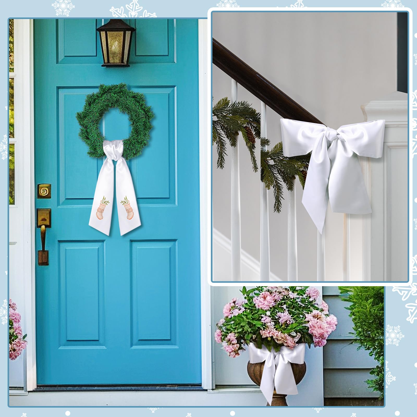 VitalCozy wreath sash packs of 12 offer ample material for multiple decor ideas.